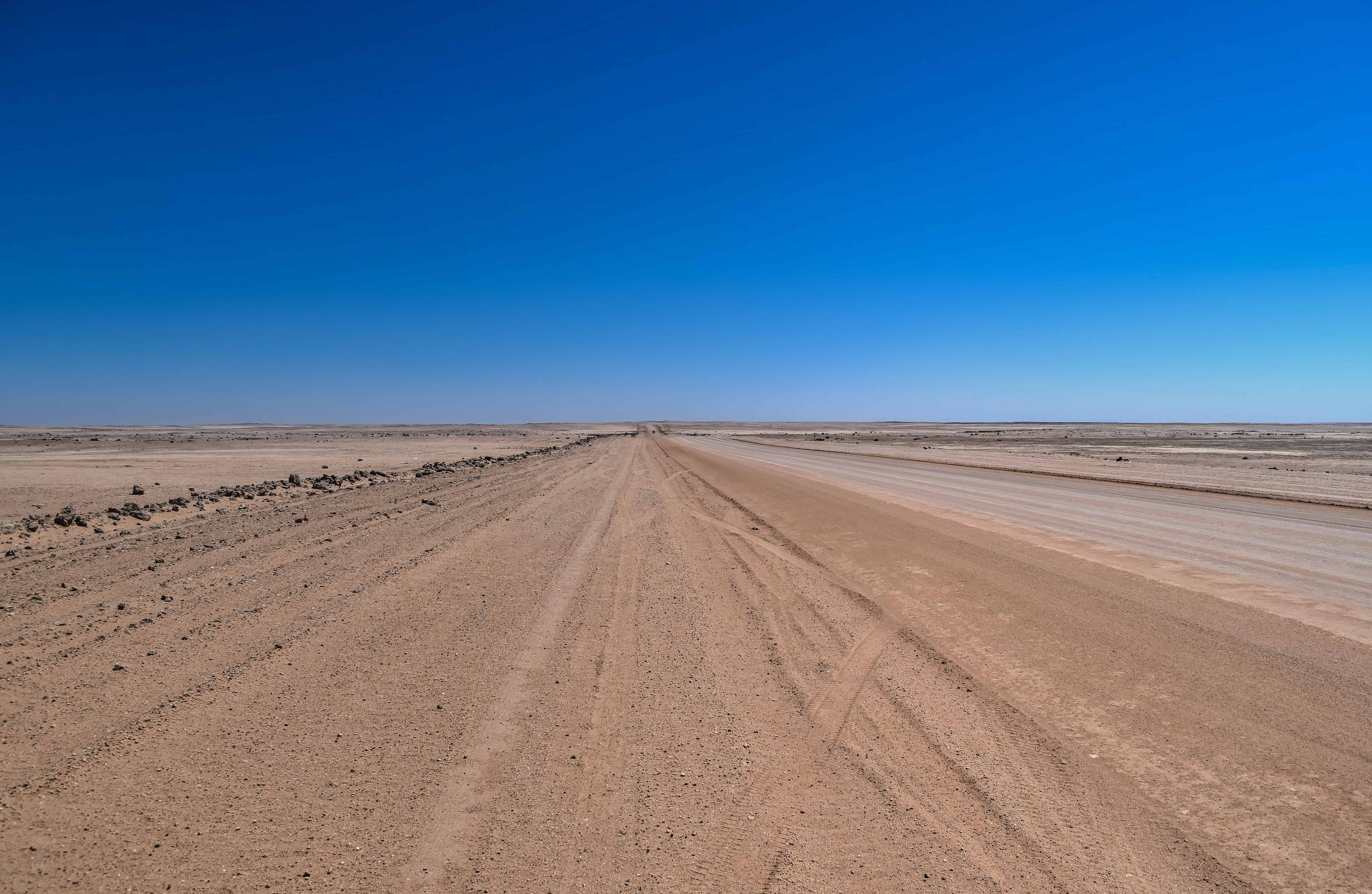 road desert namibia trip travel dirt