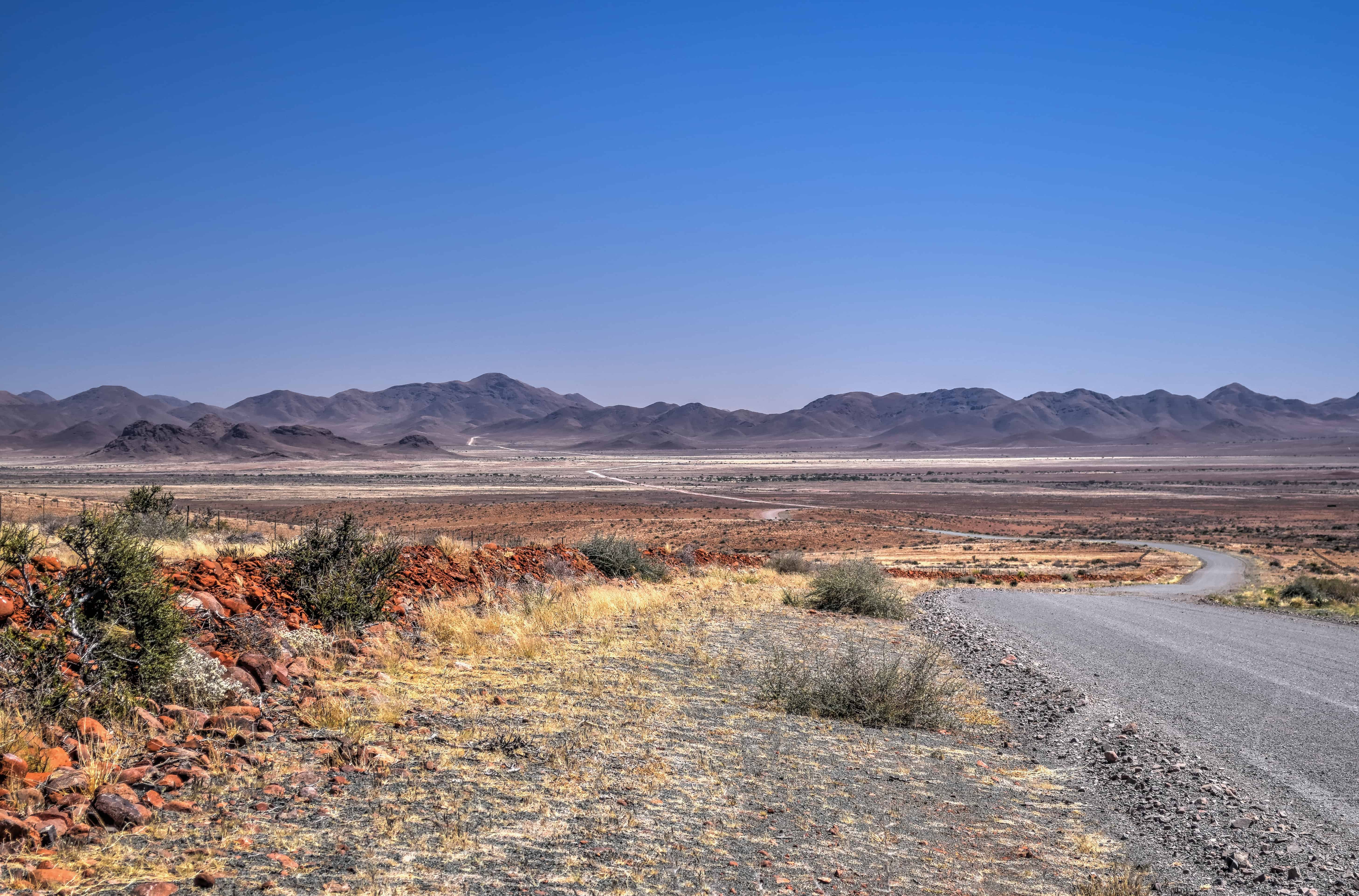 road desert namibia trip travel colors