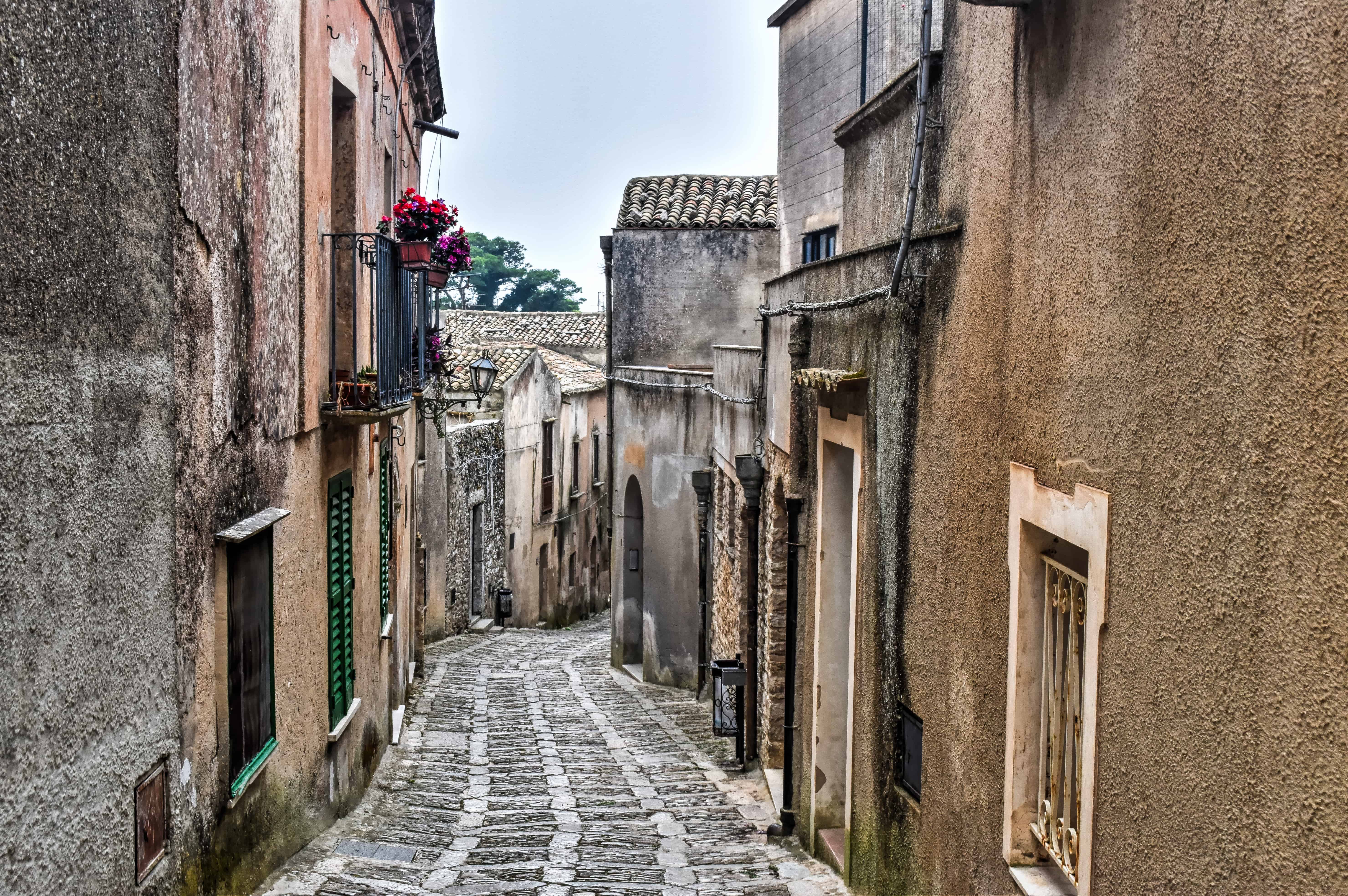 Erice sicily travel street