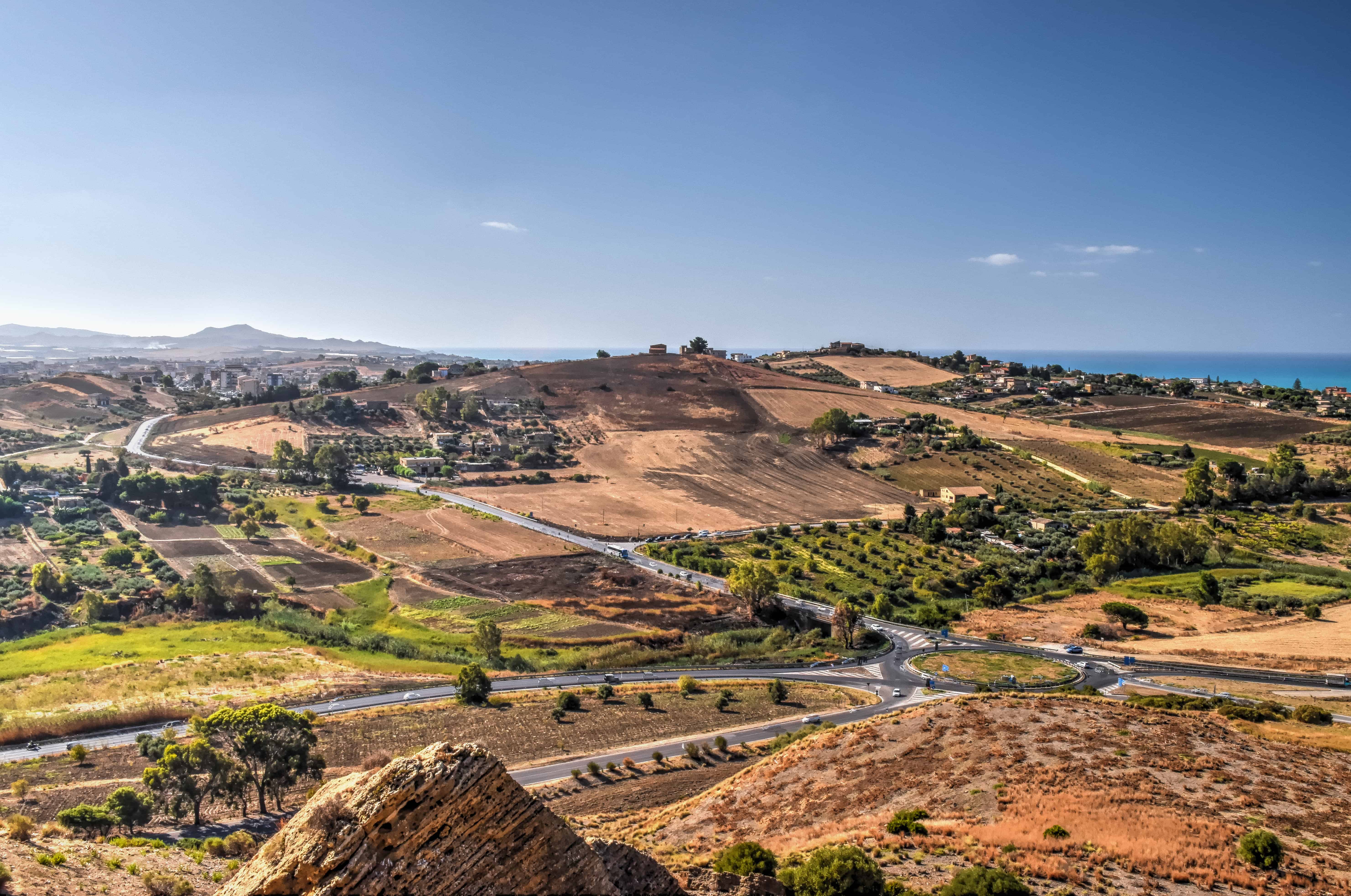 view from Valley of Temples agrigento