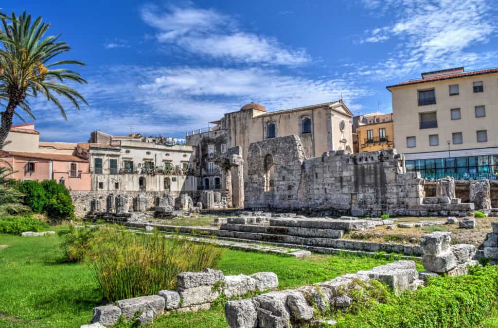 roman ruins ortigia sicily