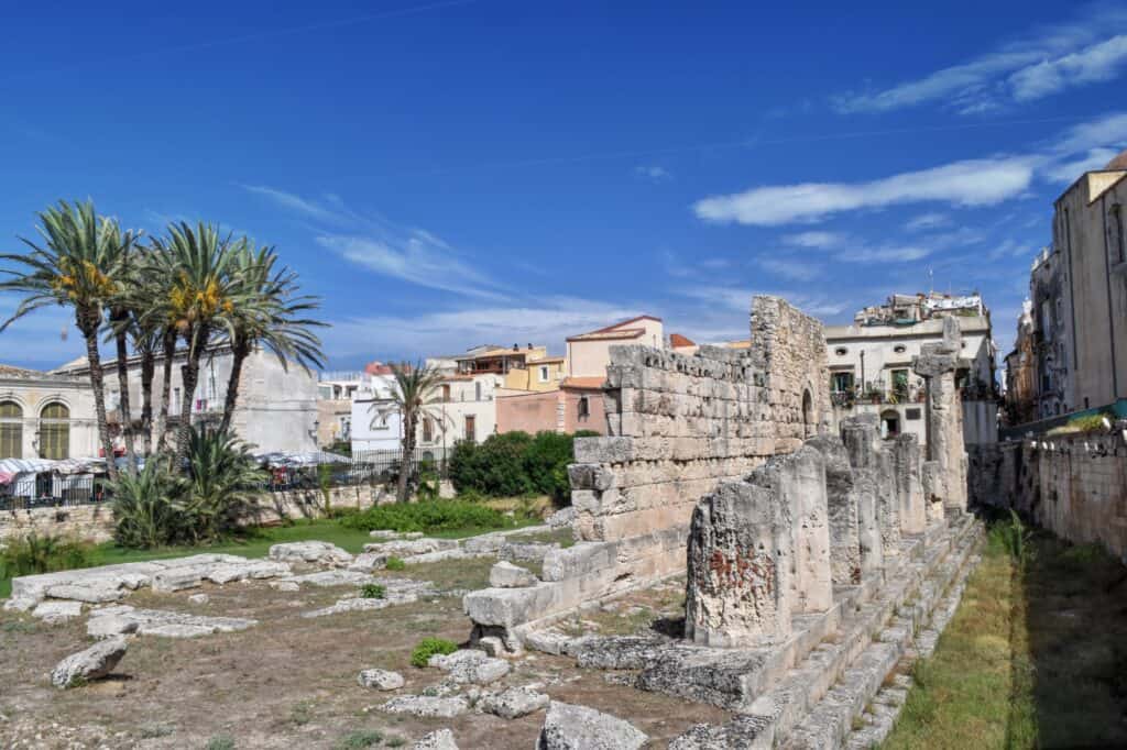 roman ruins ortigia sicily