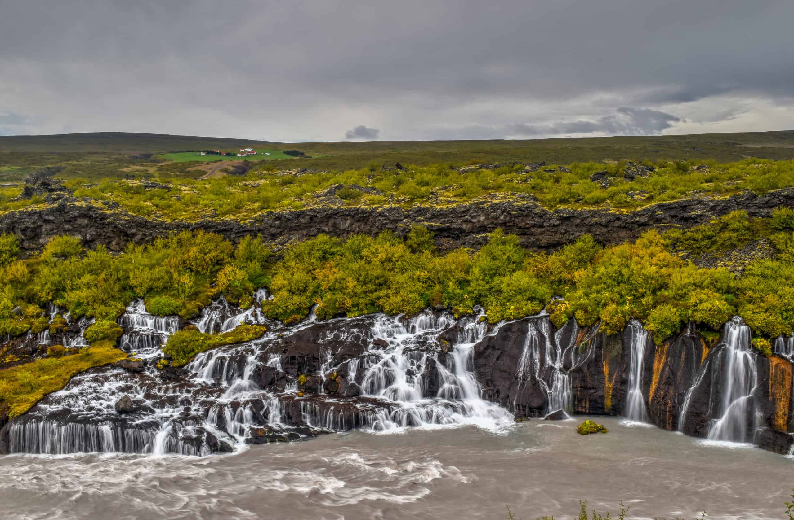 Hraunfossar iceland waterfall