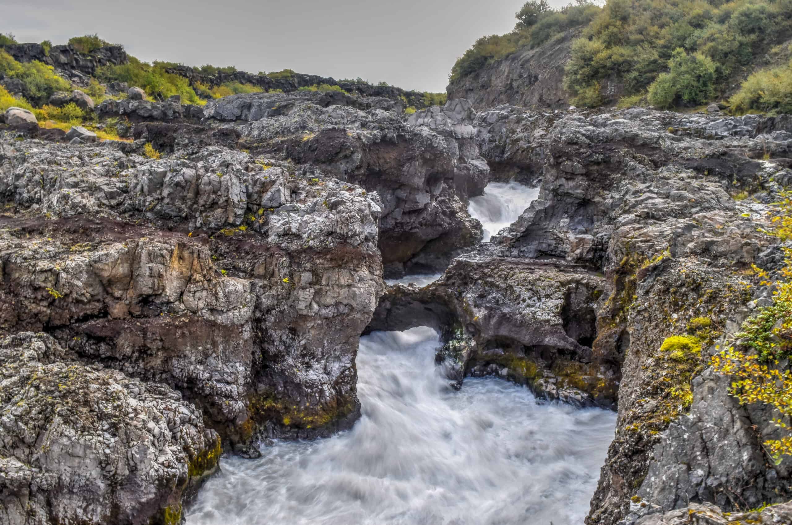 Barnafossar waterfall iceland