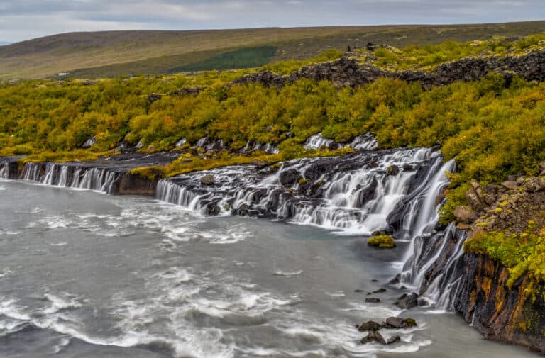 Hraunfossar iceland waterfall