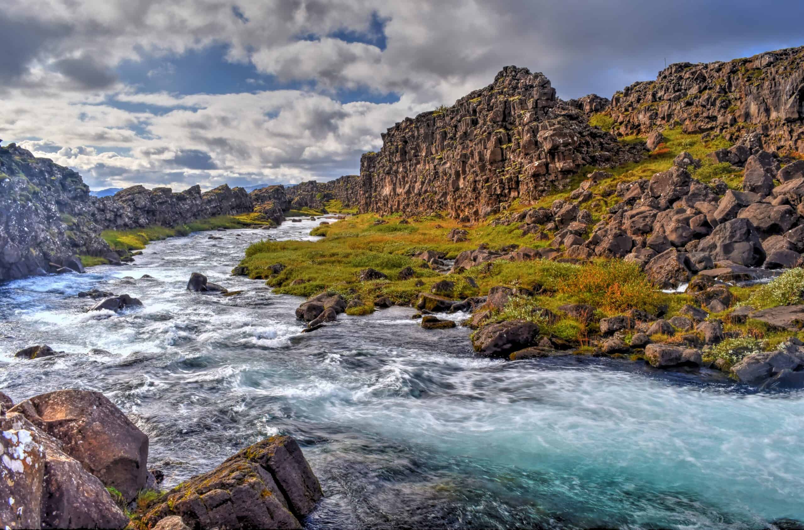 Öxarárfoss pingvellir iceland waterfall