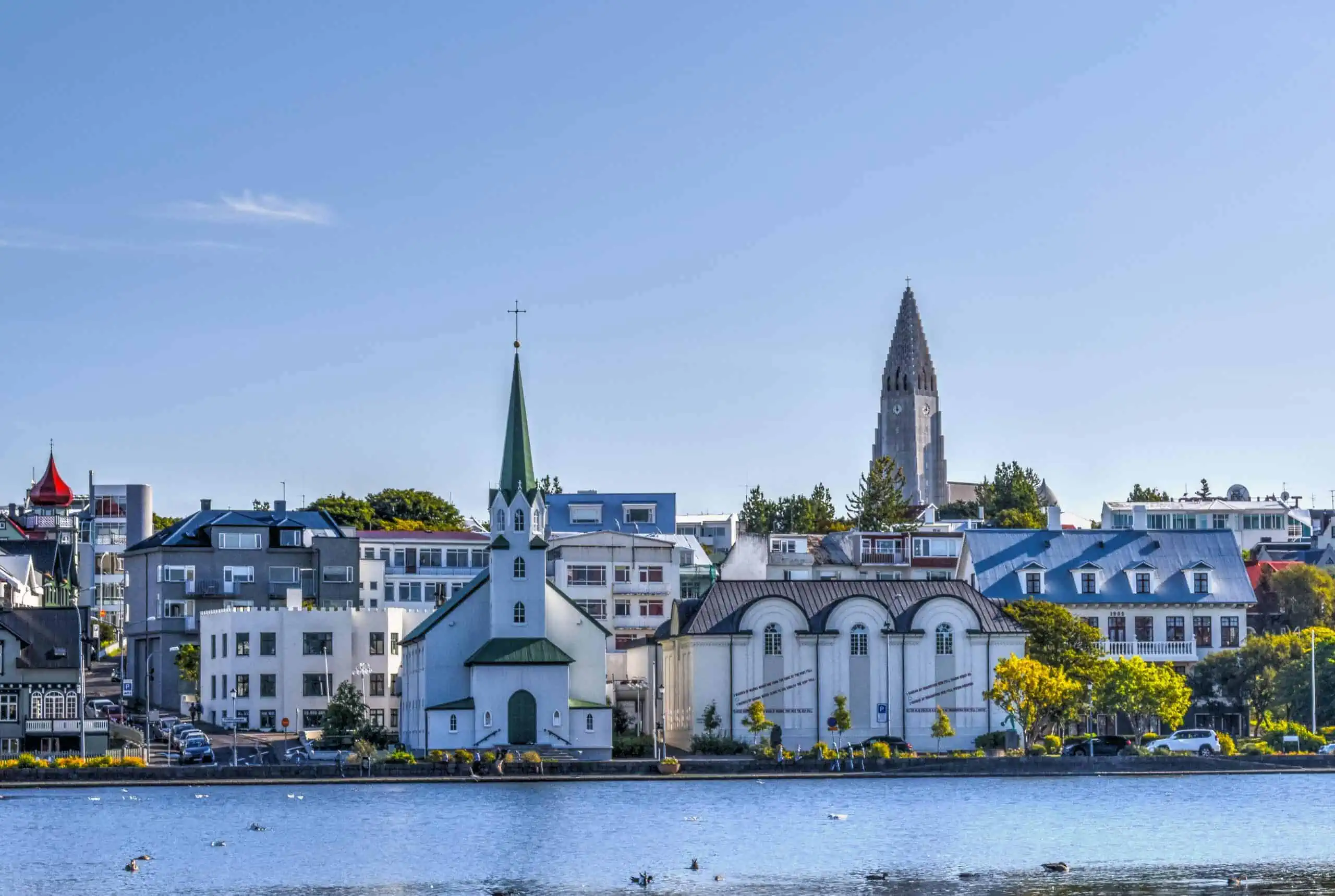 Tjörnin lake reykjavik iceland
