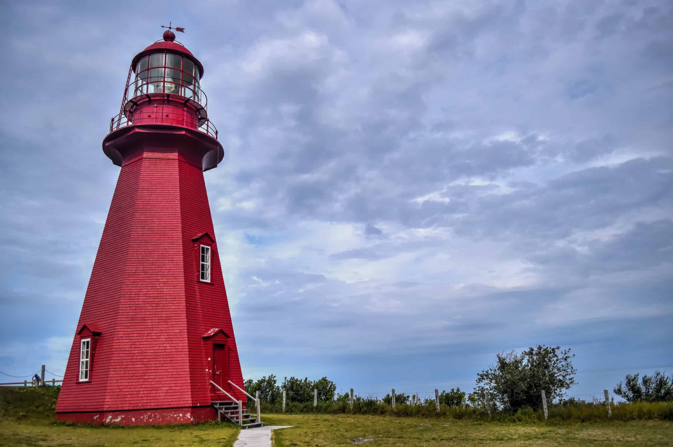 red La Martre Lighthouse in gaspésie 