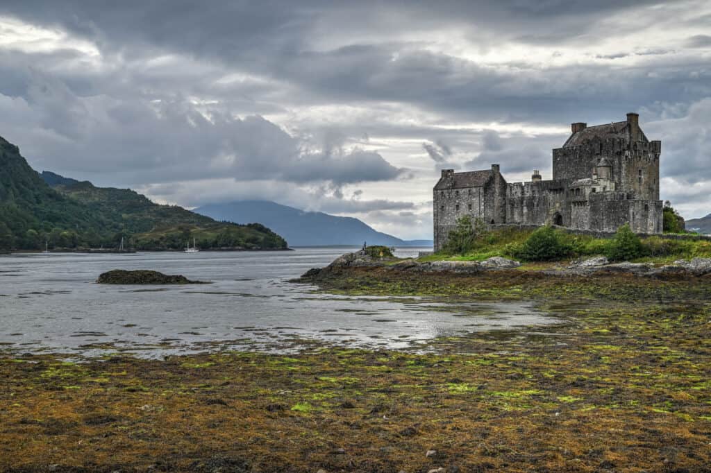 Eilean Donan Castle low tide