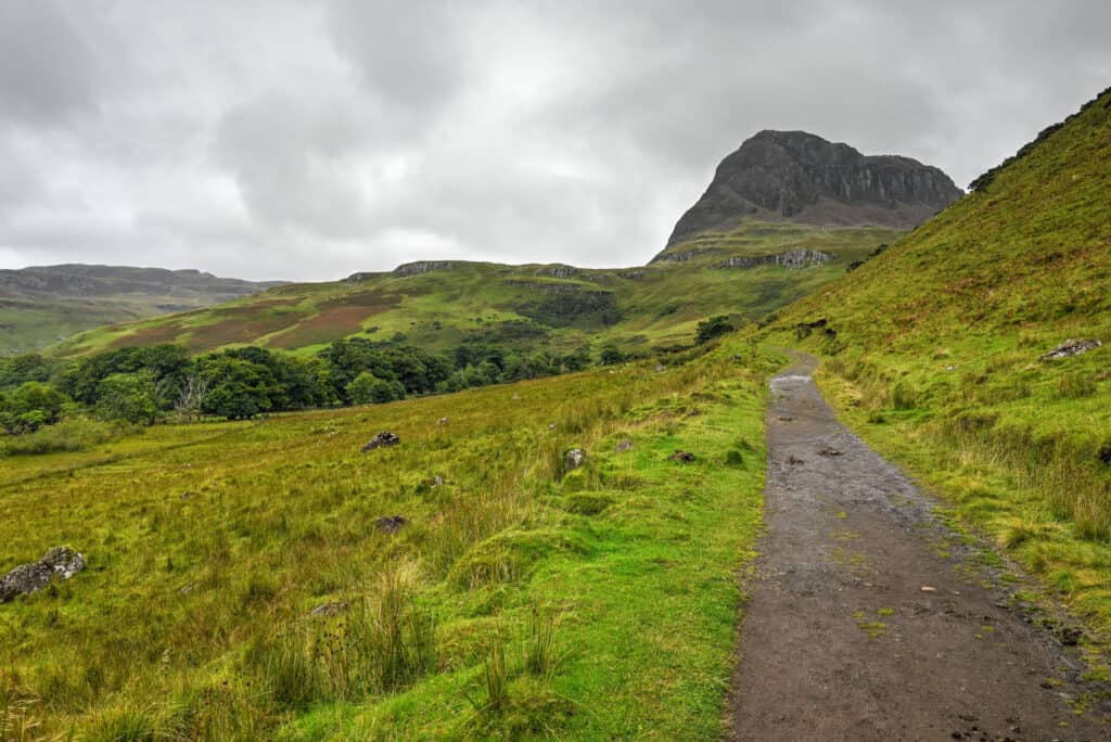 Talisker Bay trail  in Scotland's Isle of Skye