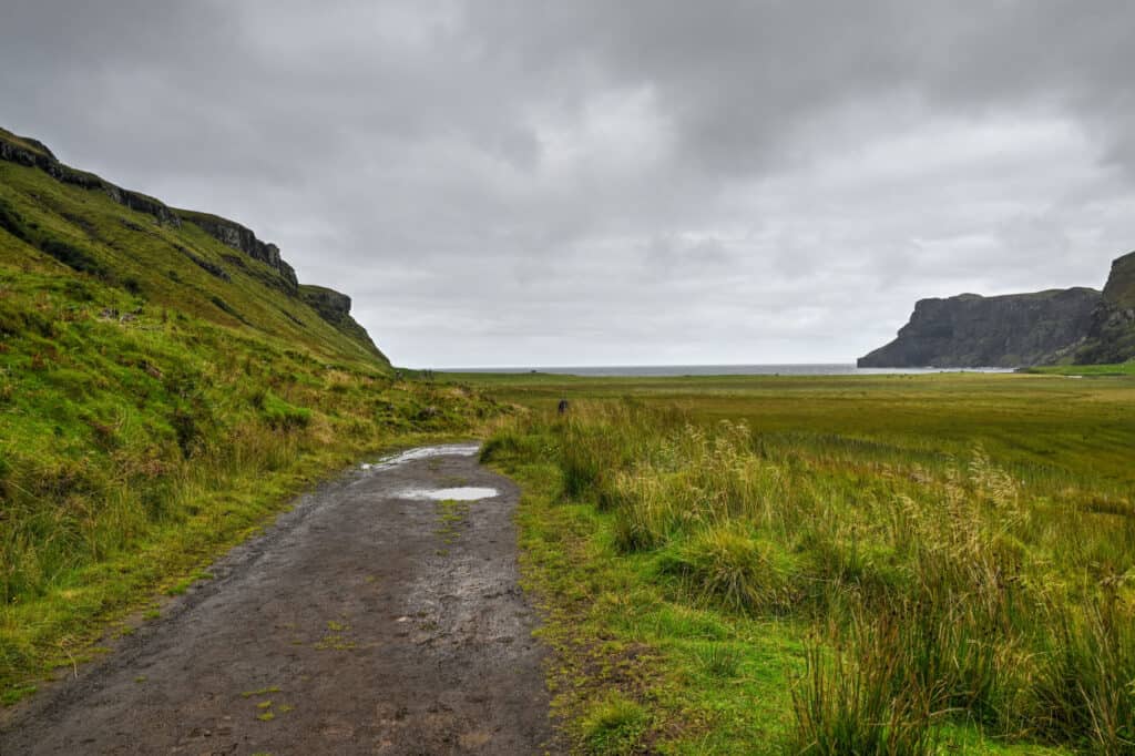 Talisker Bay trail  in Scotland's Isle of Skye