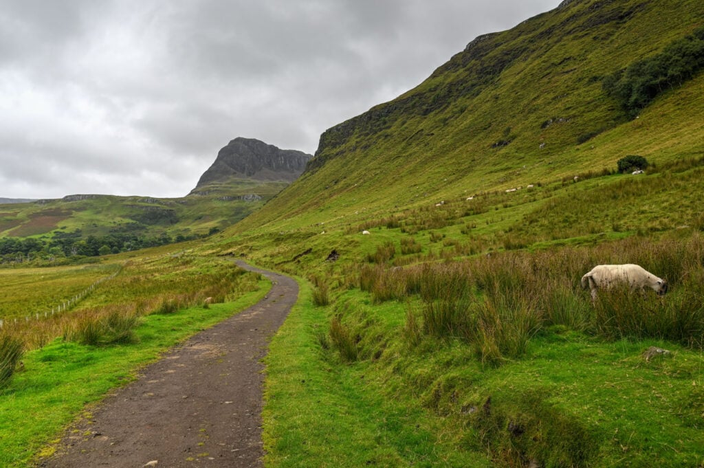 Talisker Bay trail  in Scotland's Isle of Skye