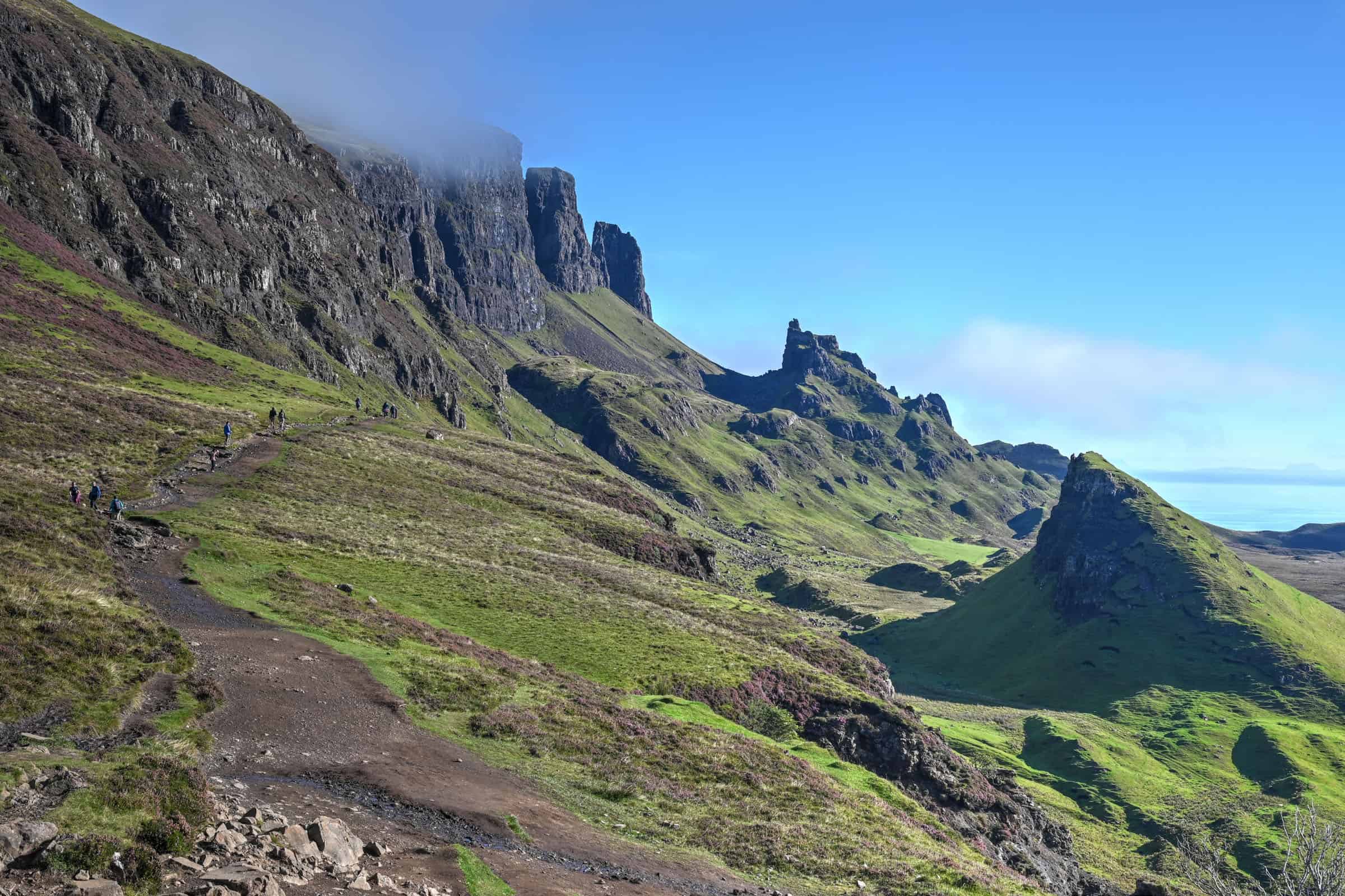 beautiful views of the quiraing trail in skye