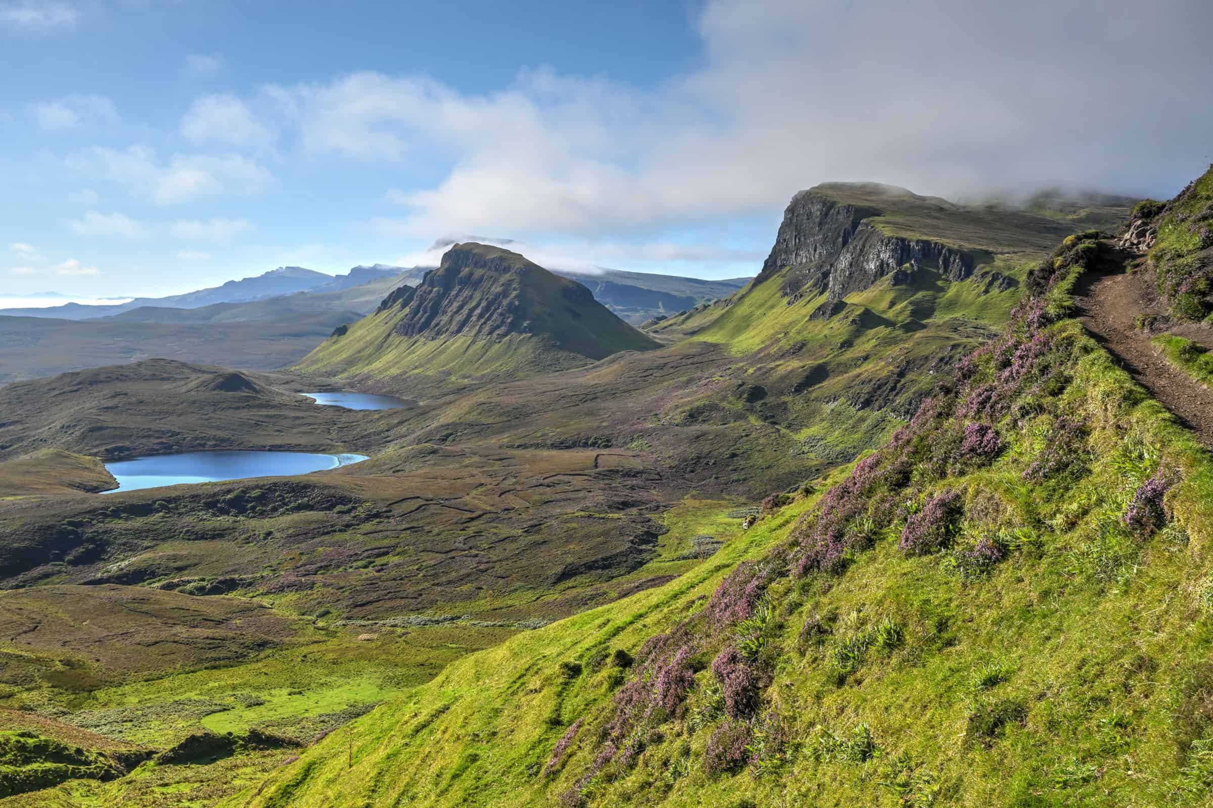 beautiful views of the quiraing trail in scotland