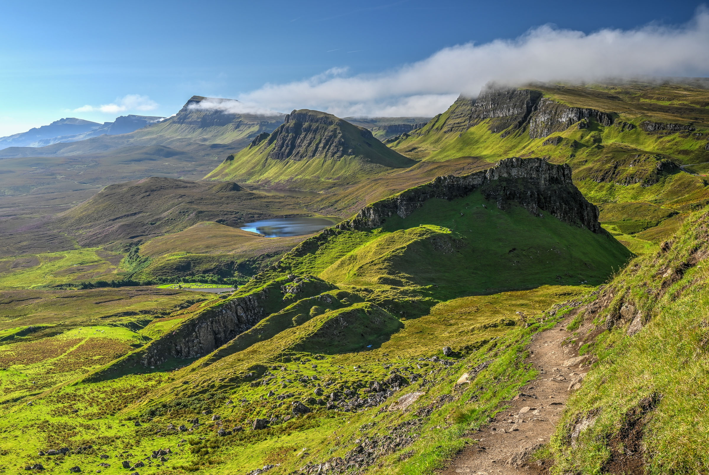 beautiful views of the quiraing trail in skye