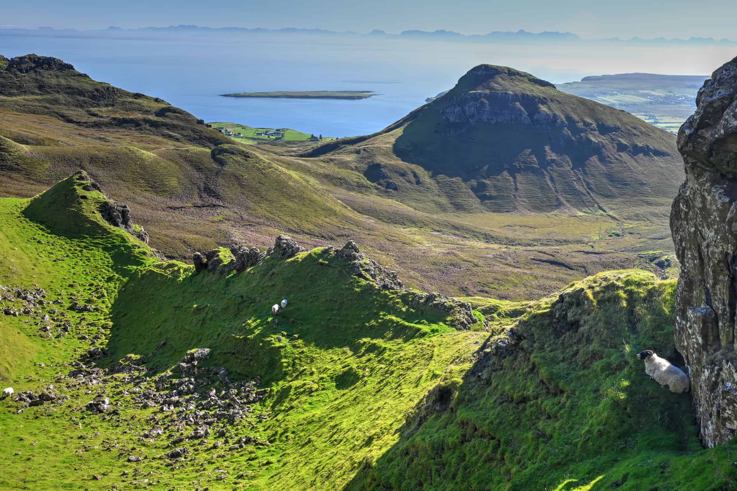 quiraing trail ocean views