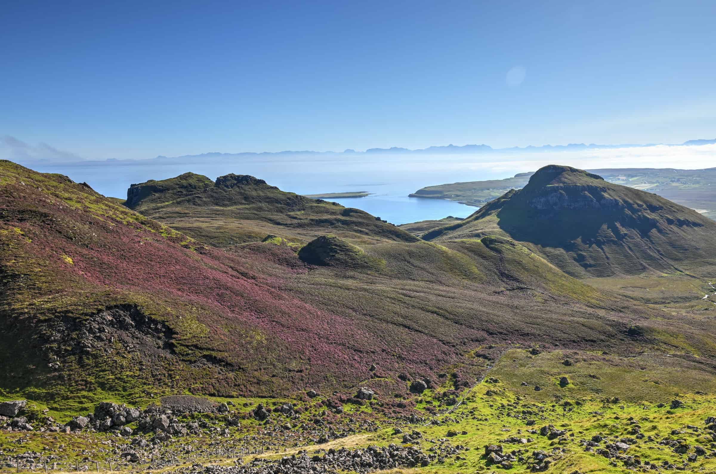 Skye's quiraing trail mountain views