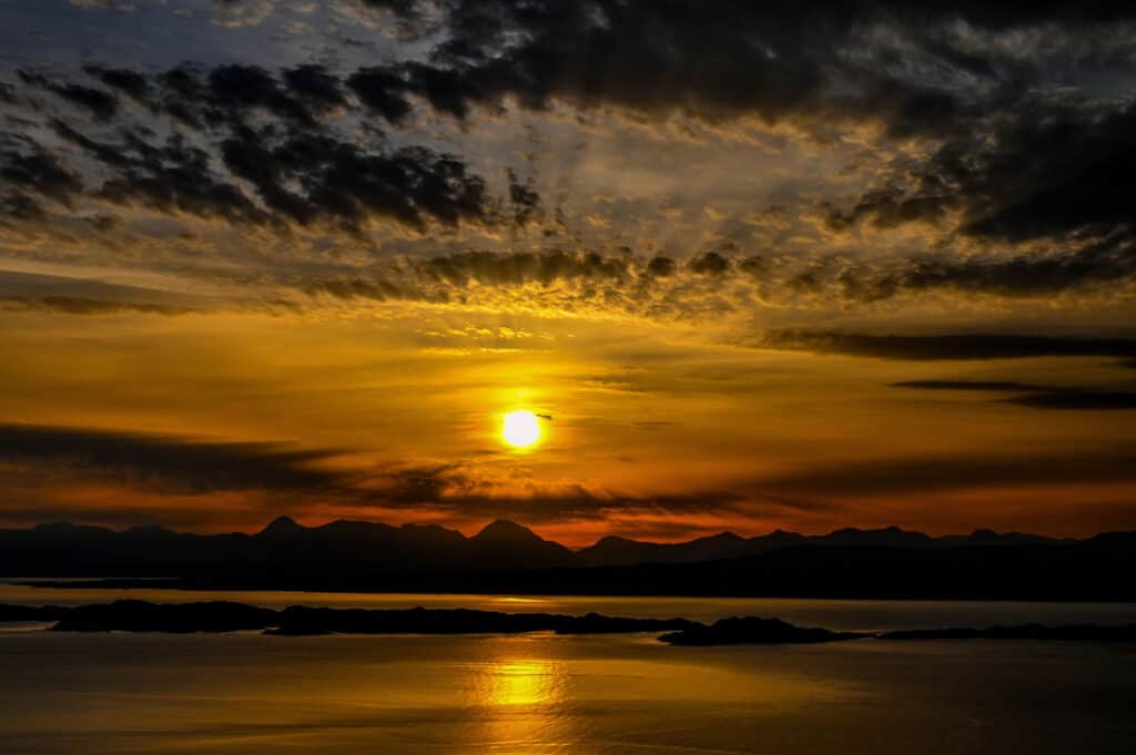 sunrise near storr in skye