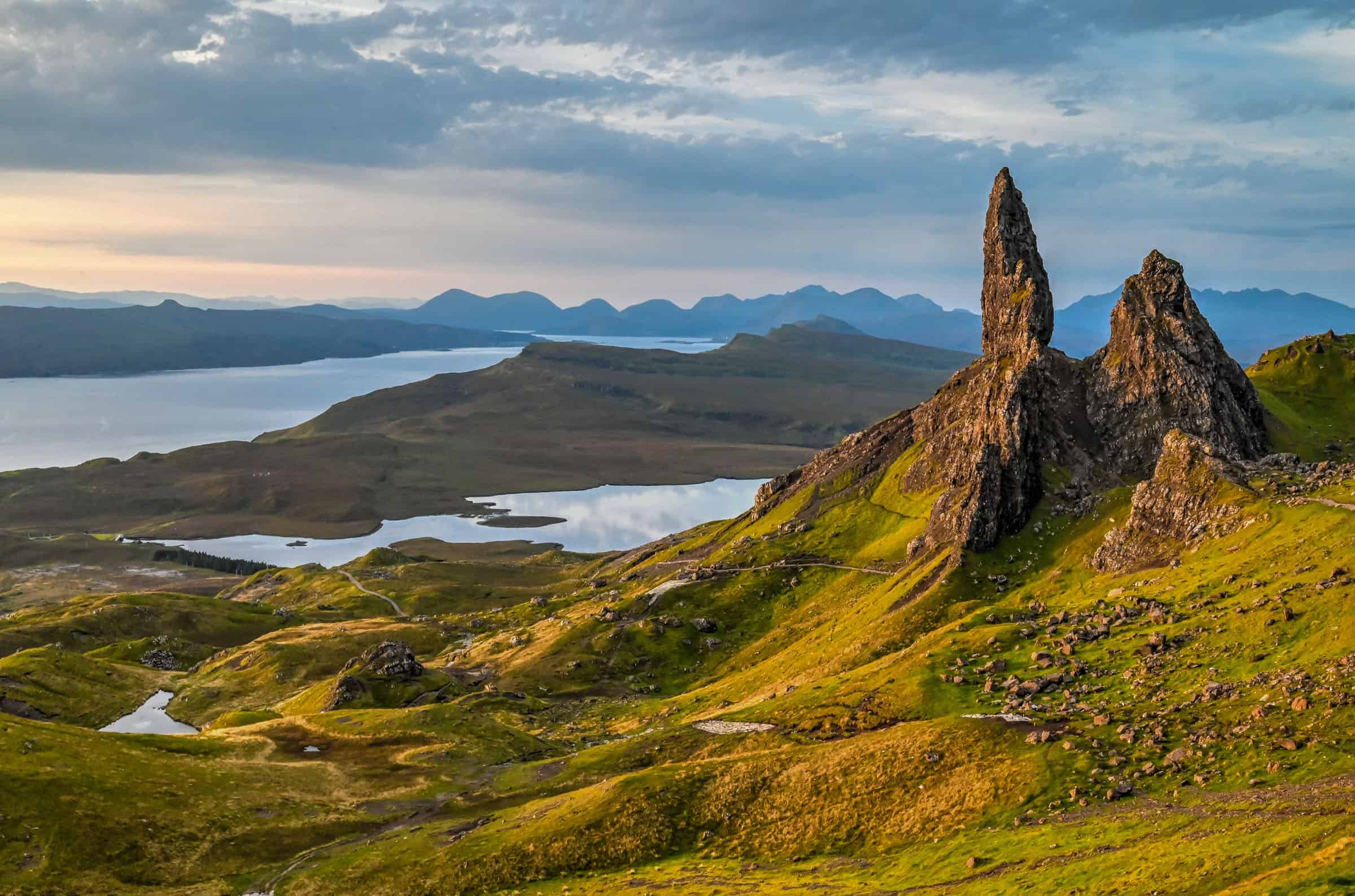 old man of storr skye sunrise