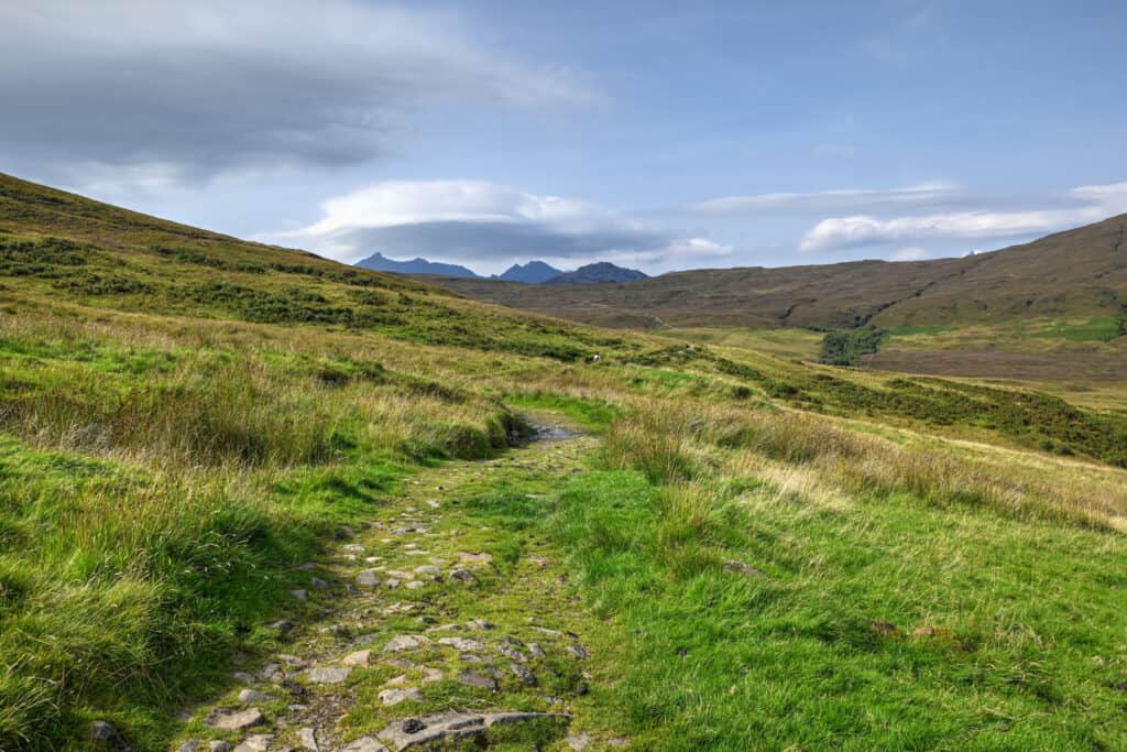 camasunary bay hiking trail on the isle of skye 