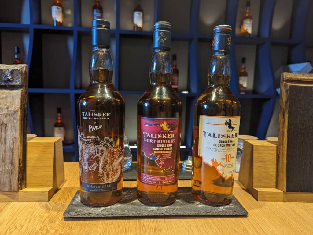 Talisker whisky distillery tour Skye bottles