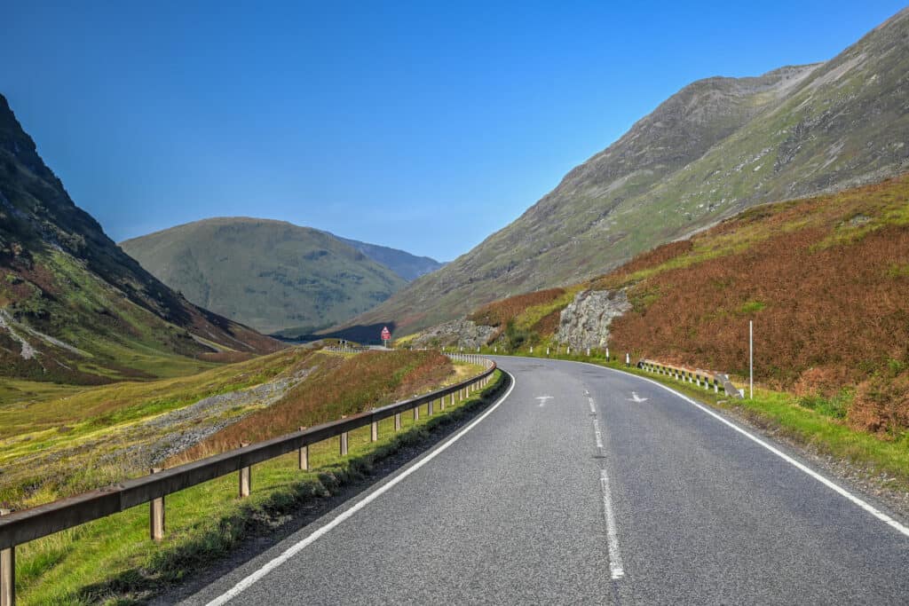 glencoe scotland road 