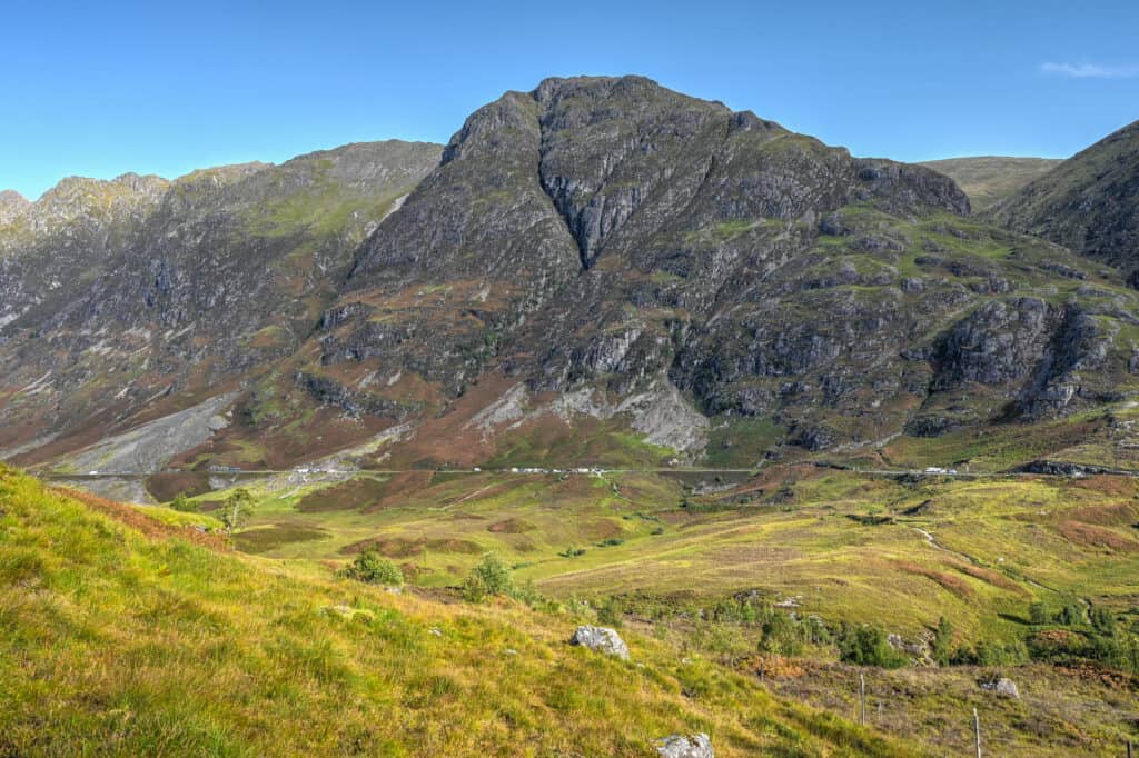 glen coe valley view from the lost valley