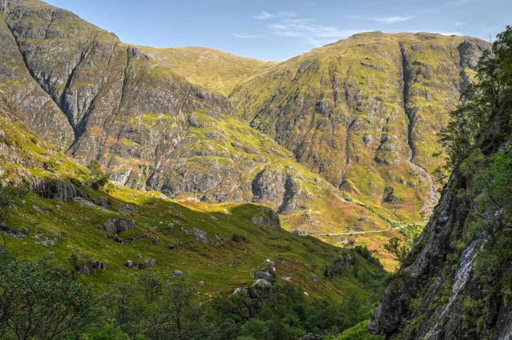 glen coe valley view from the lost valley