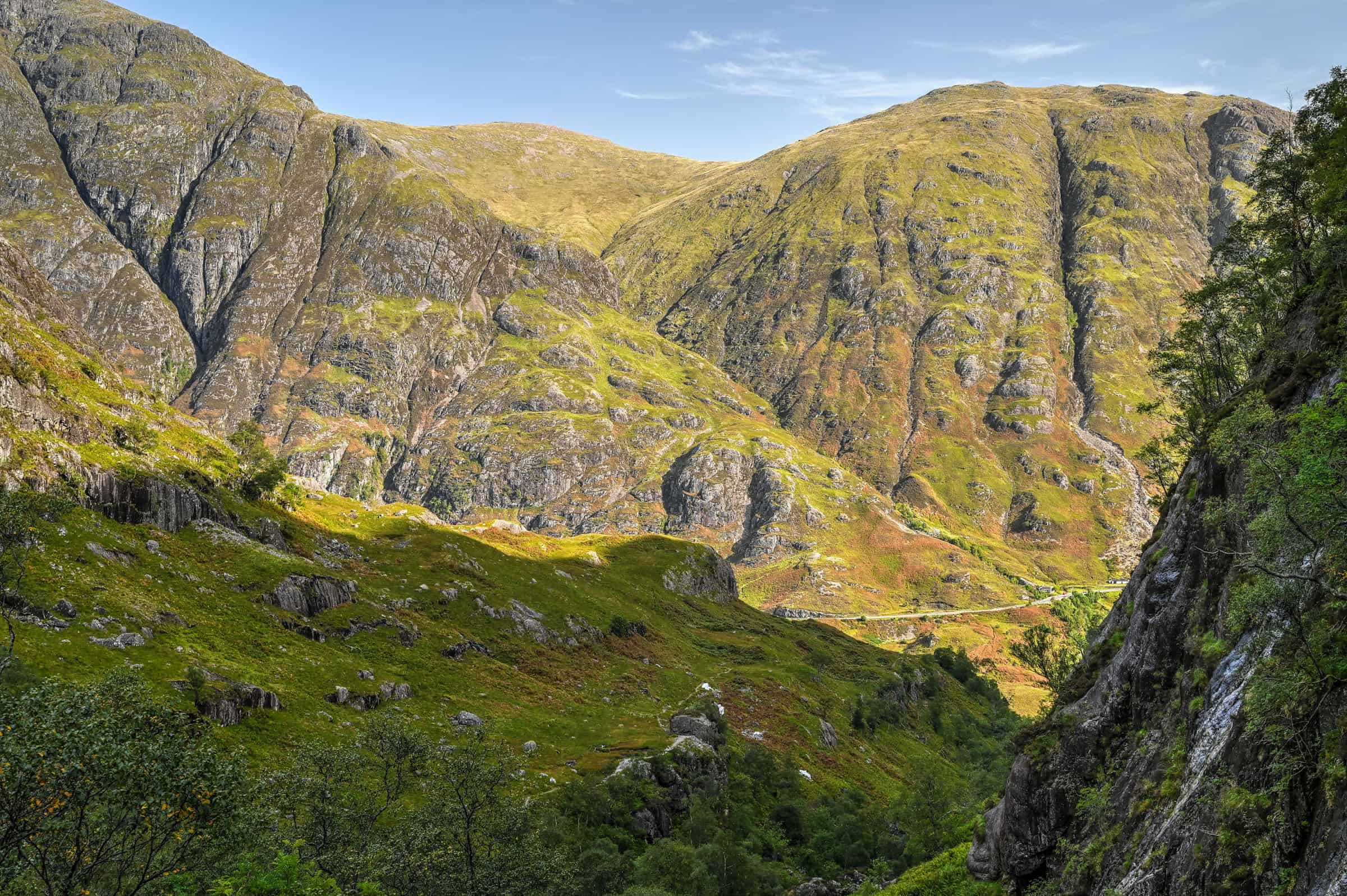 glen coe valley view from the lost valley