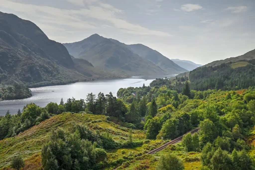 Glenfinnan loch shiel view from hiking trail