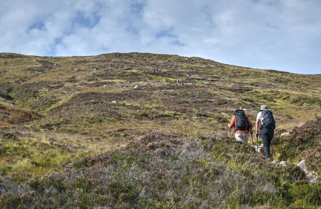 switchbacks in devil's staircase trail in glencoe