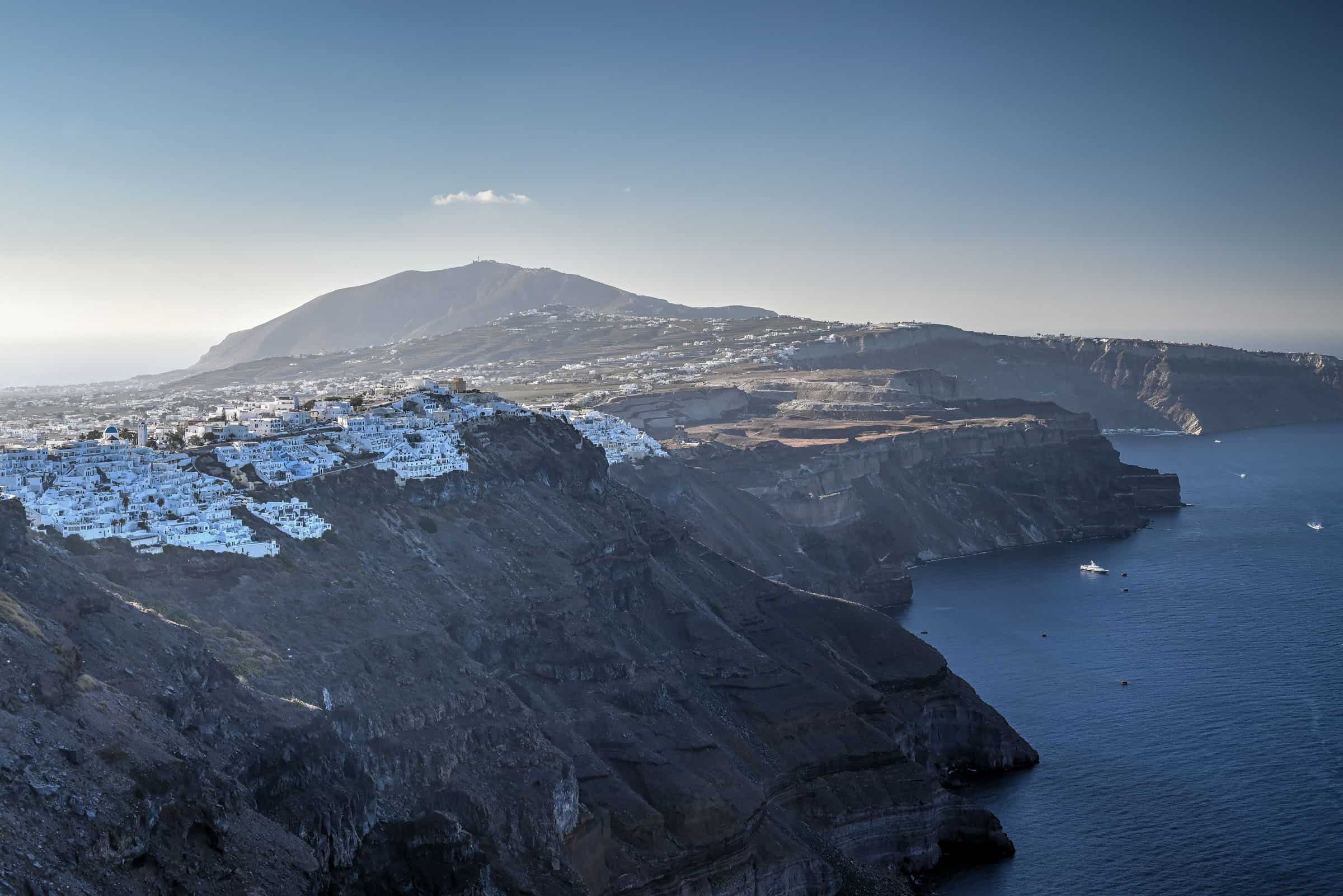 imerovigli fira walk on santorini, views of caldera