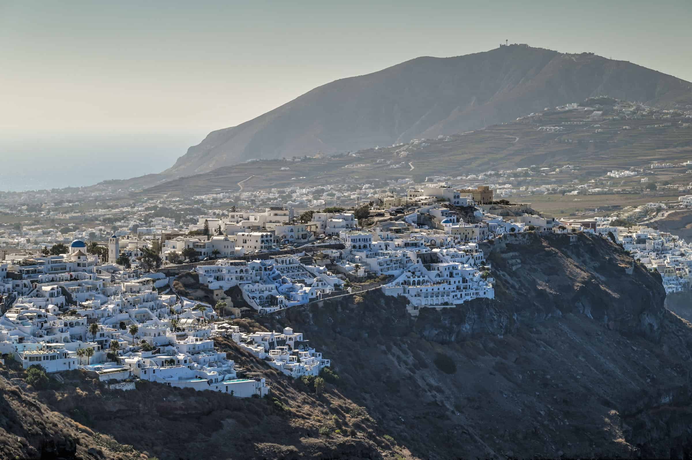 imerovigli fira walk on santorini, views of caldera