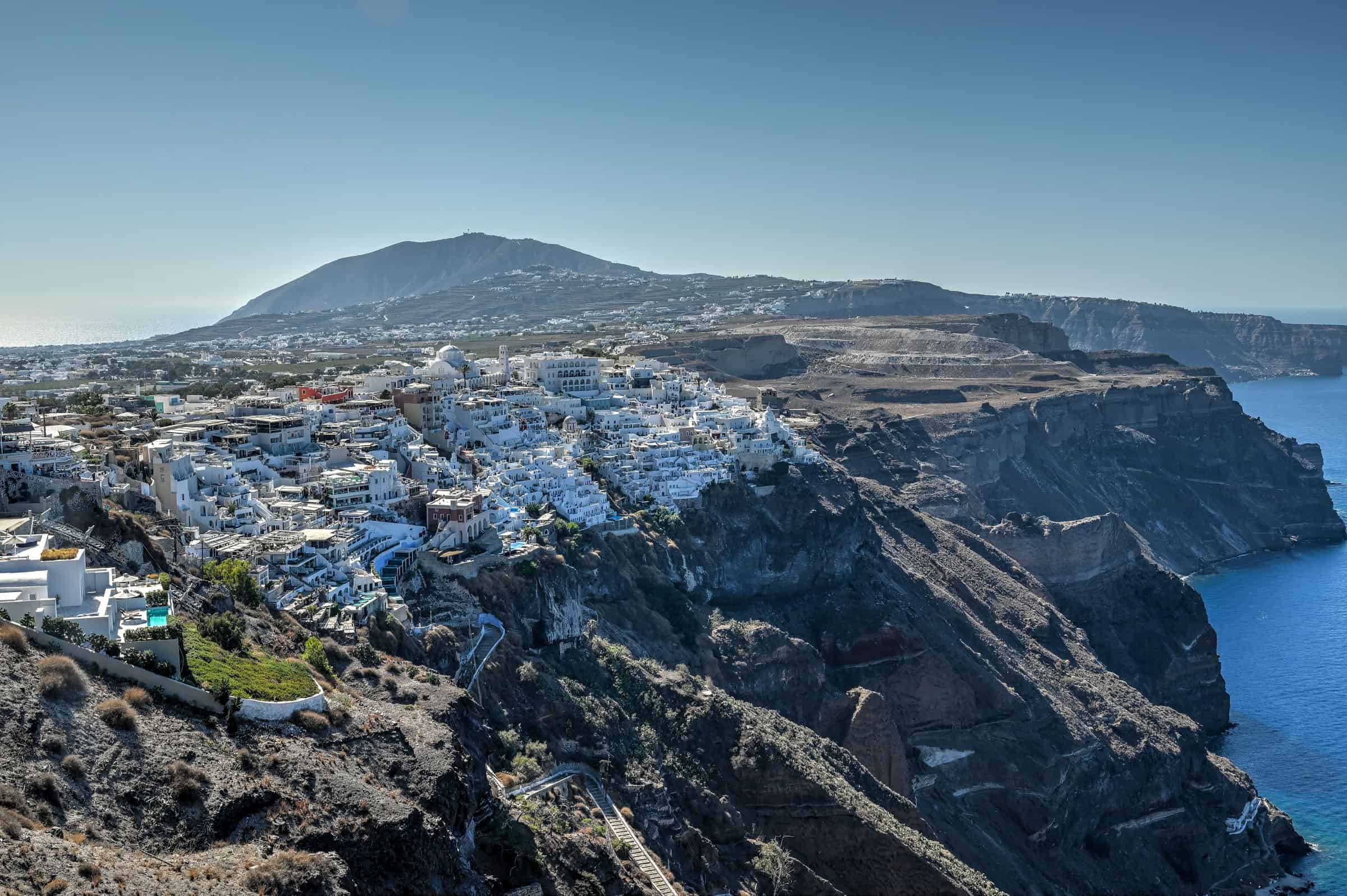 imerovigli fira walk on santorini, views of caldera