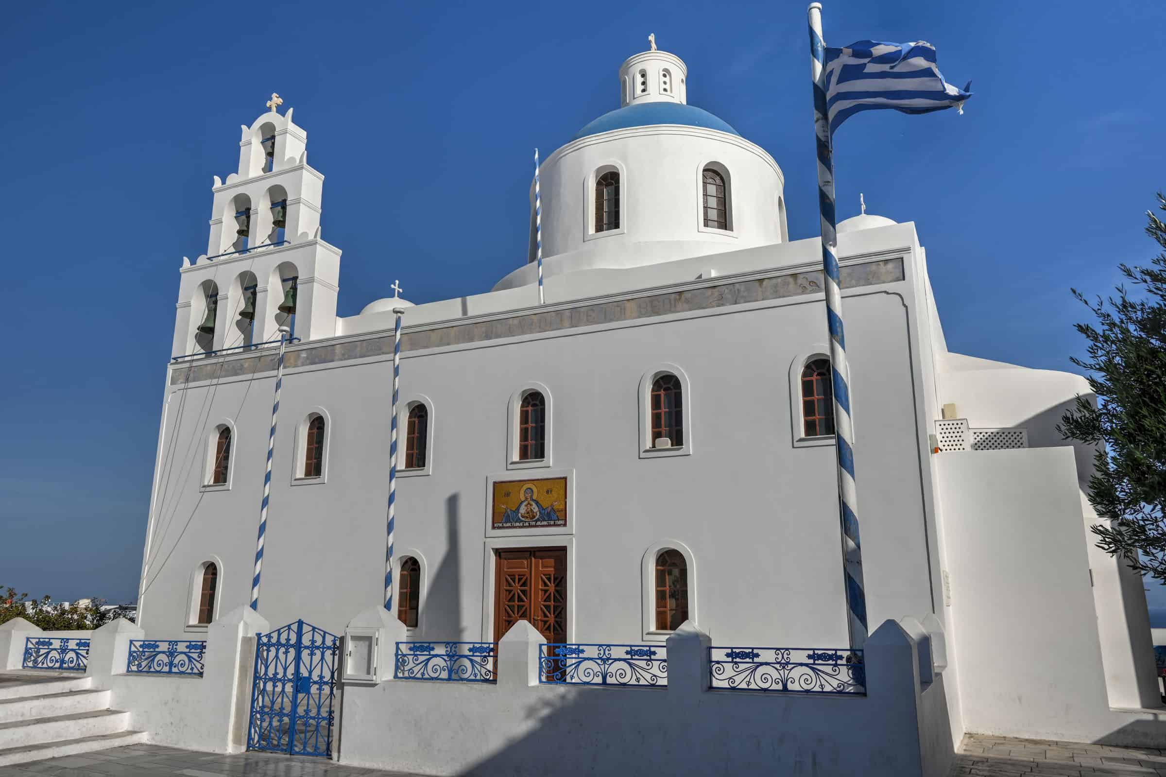 Church of Panagia Platsani in Oia Santorini