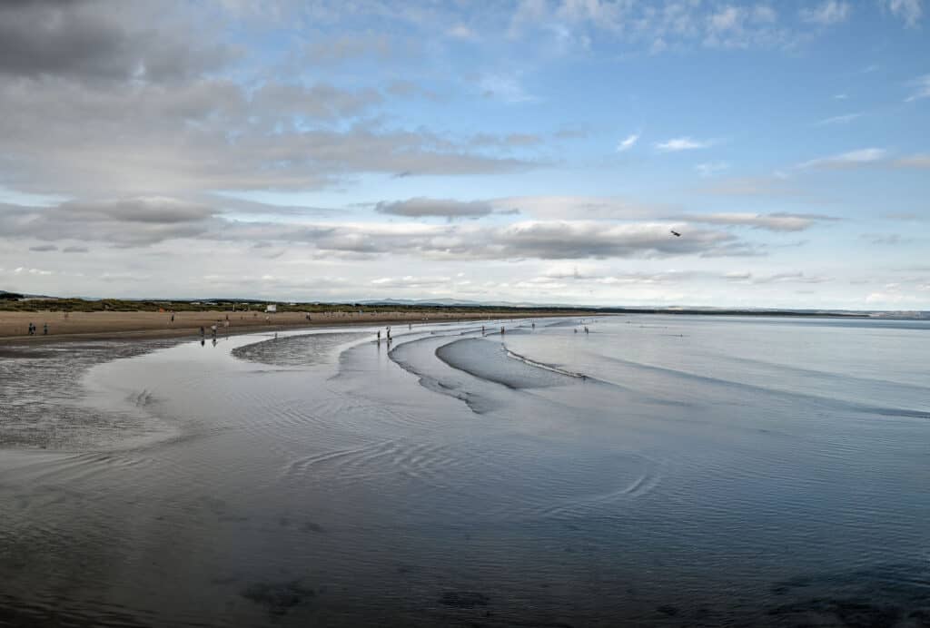 st andrews west sands beach in scotland