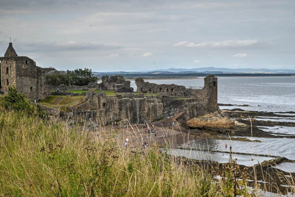 st andrews castle and beach, scotland