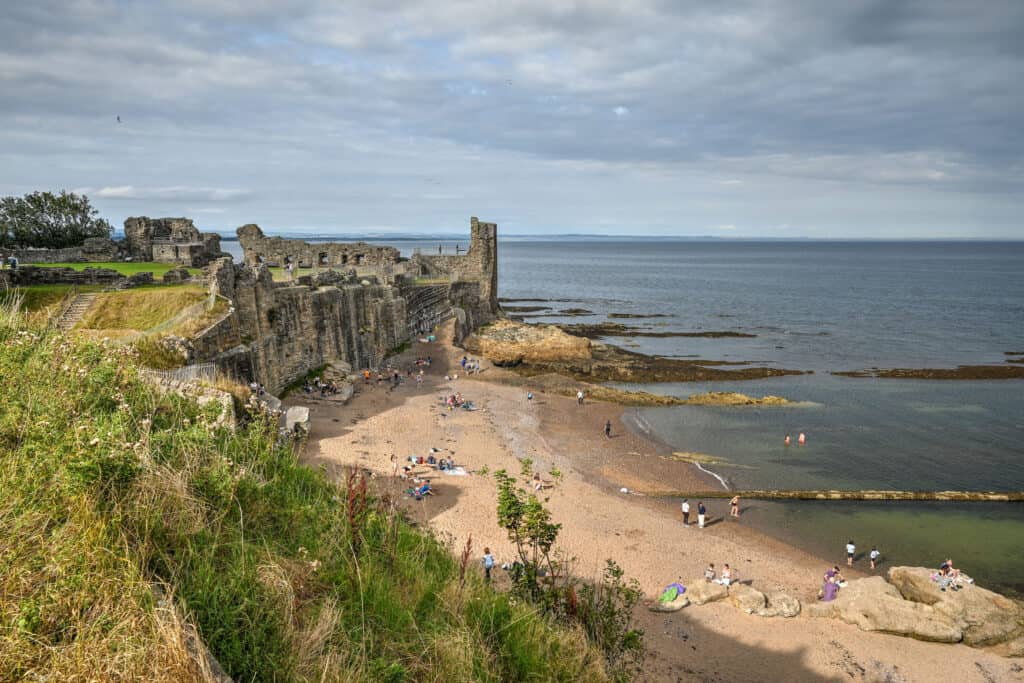 st andrews castle and beach, scotland