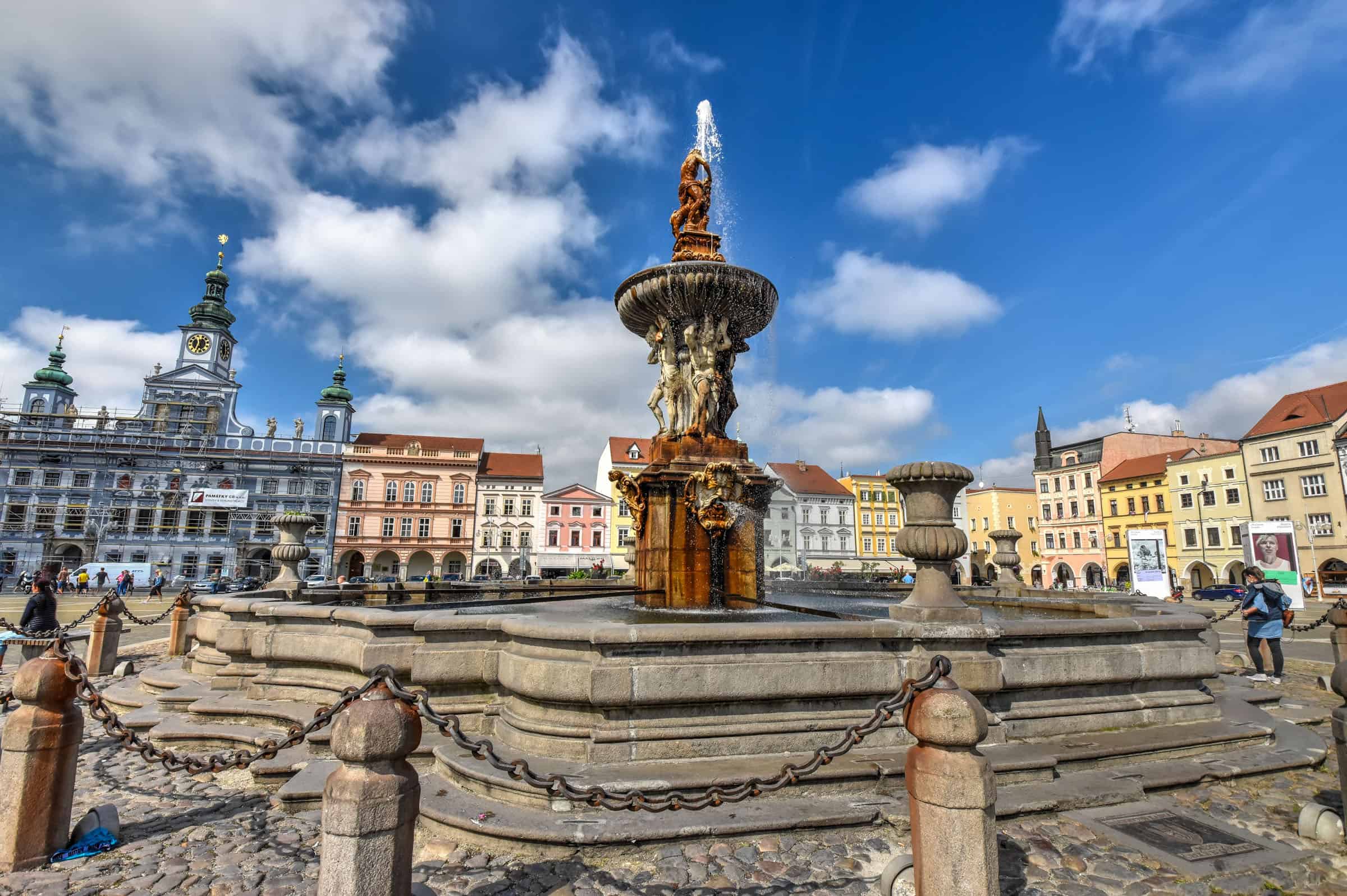 Old Town Square ceske budejovice fountain