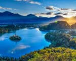 Mala Ojstrica sunrise over lake bled