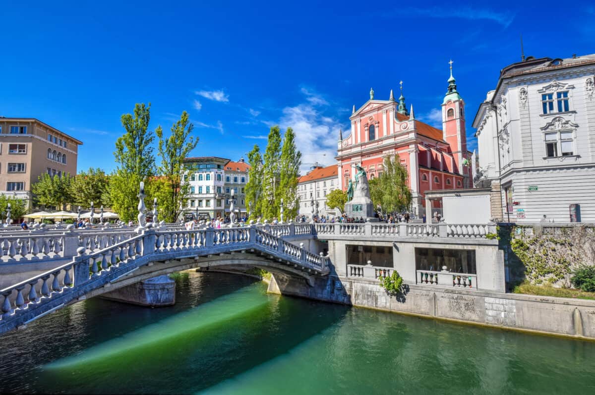 triple bridge ljubljana slovenia