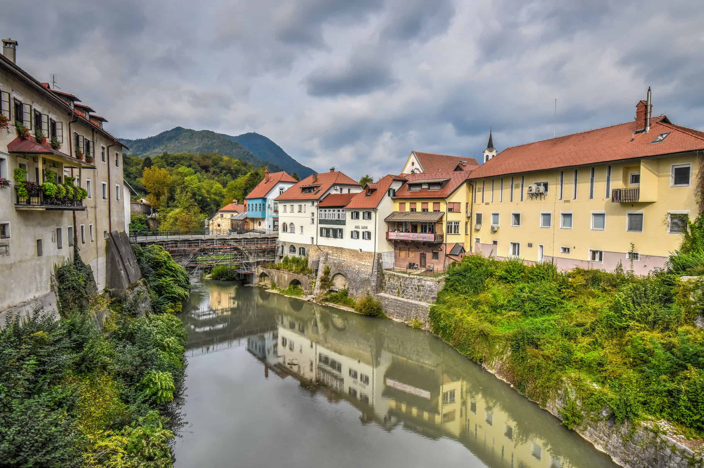  Capuchin Bridge over the Selska Sora river in Škofja Loka