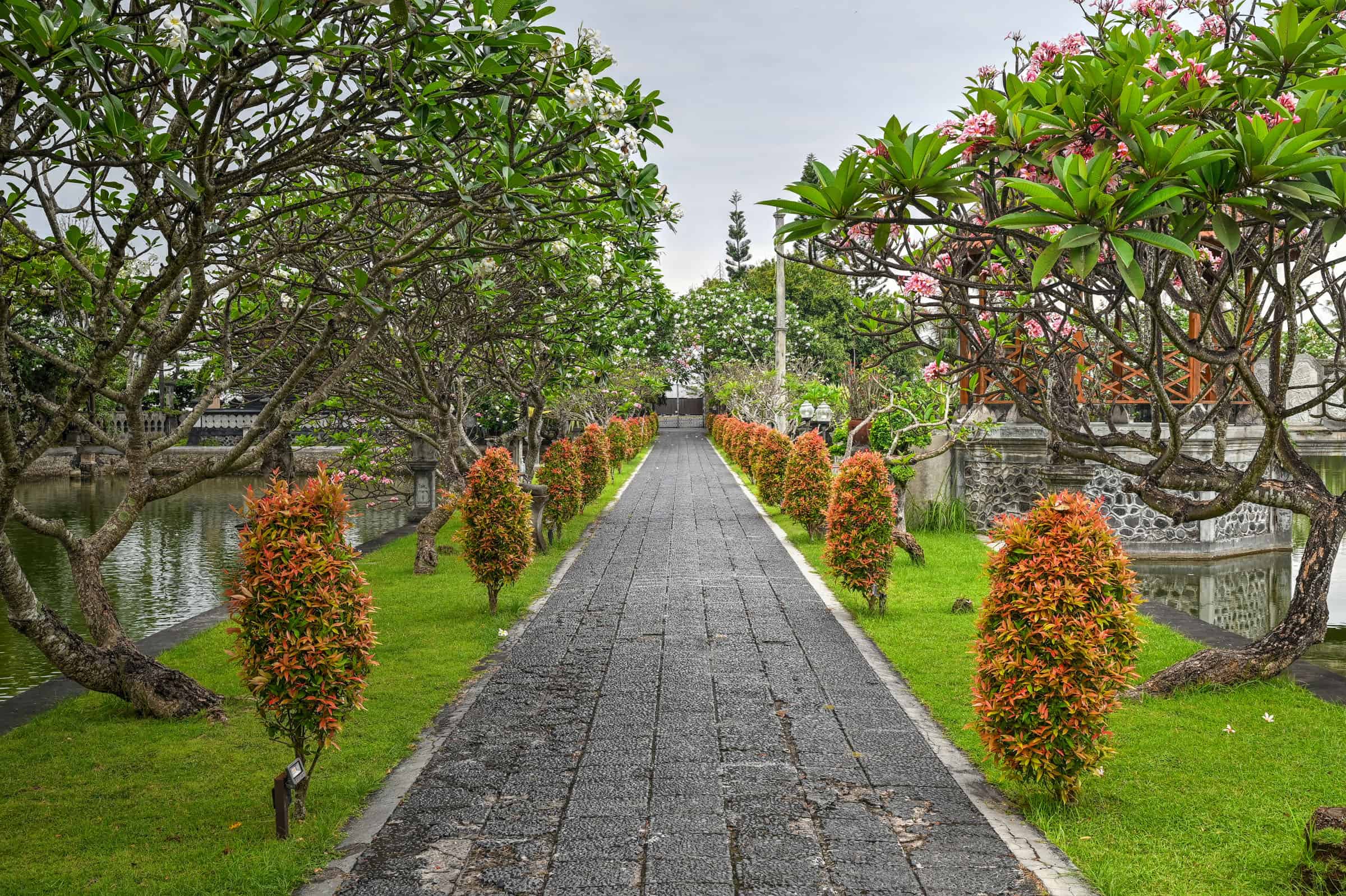 gardens in Taman Ujung Water Palace in Bali