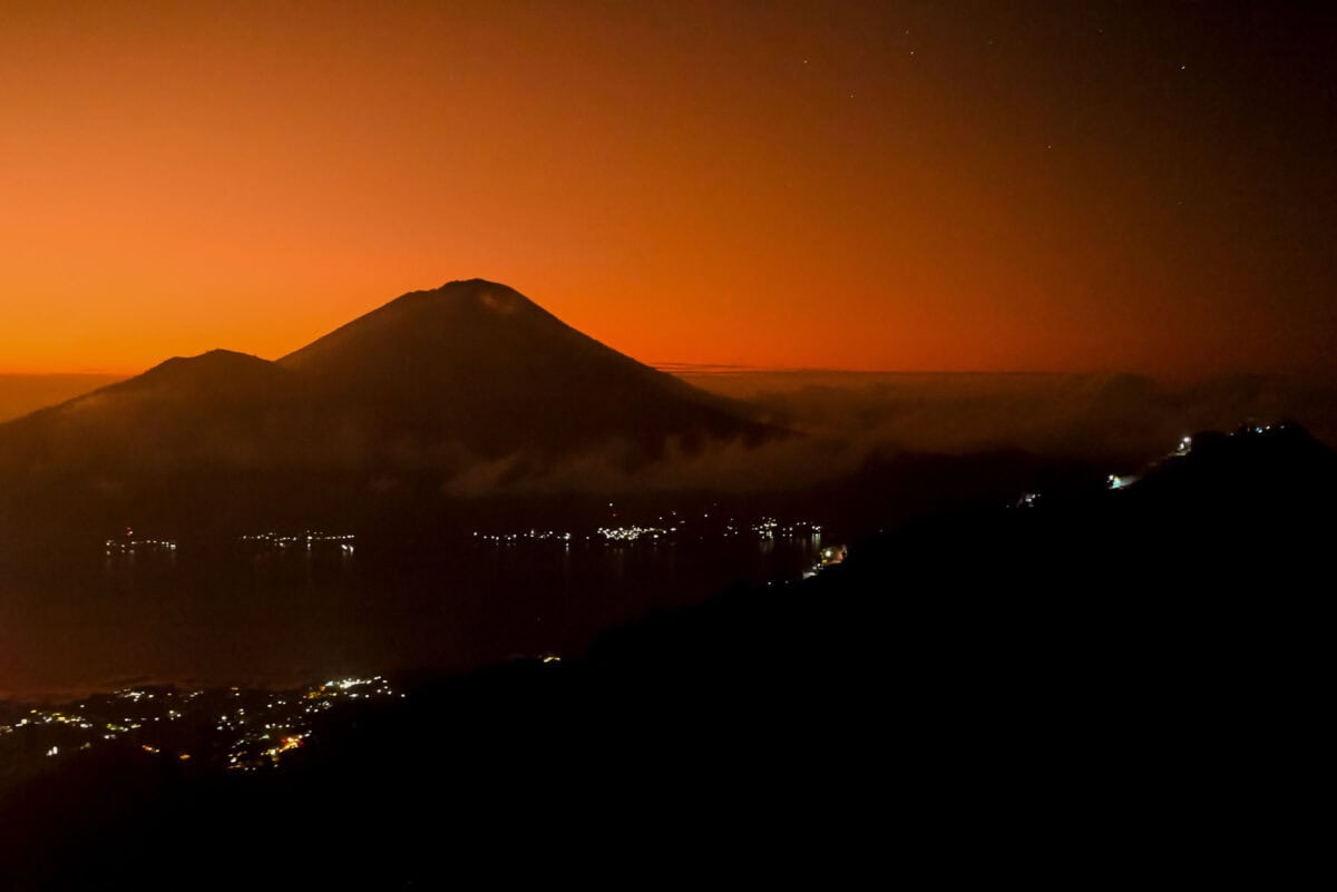 sunrise over mount agung