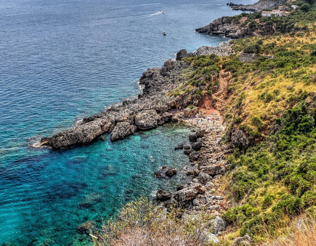 Cala Barreta beach in Sicily's Zingaro Nature Reserve