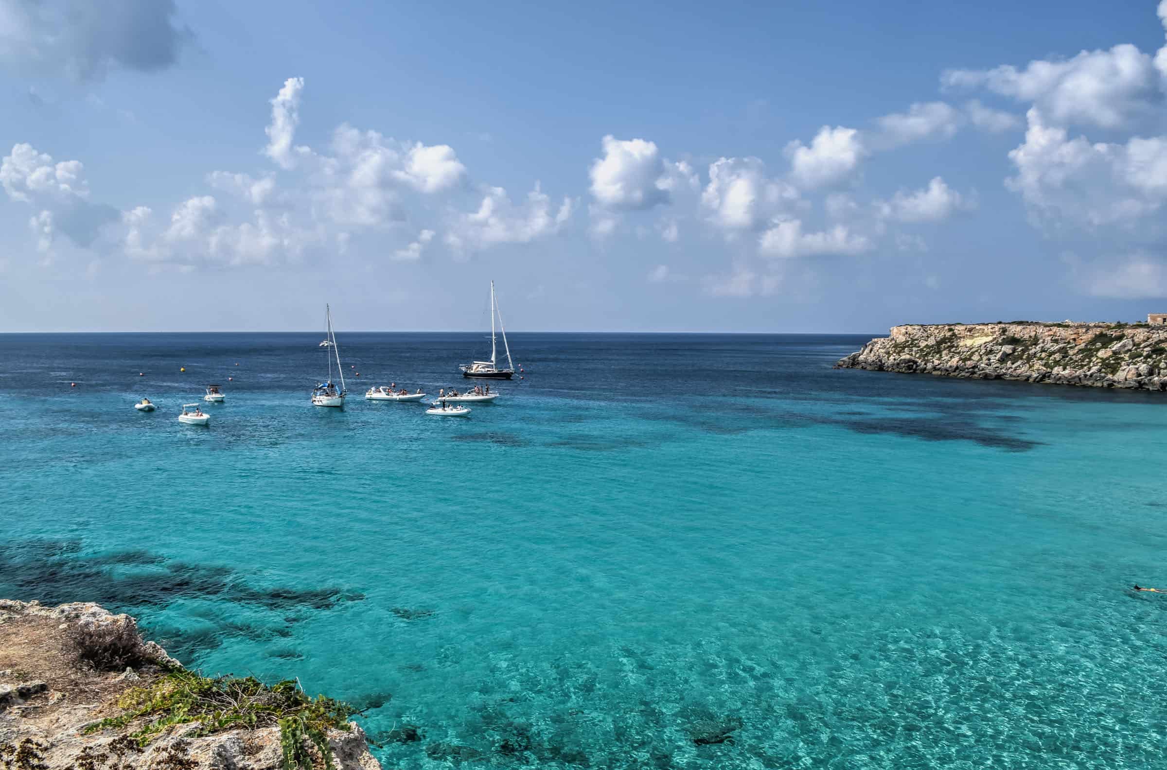 cala azzura in favignana egadi islands