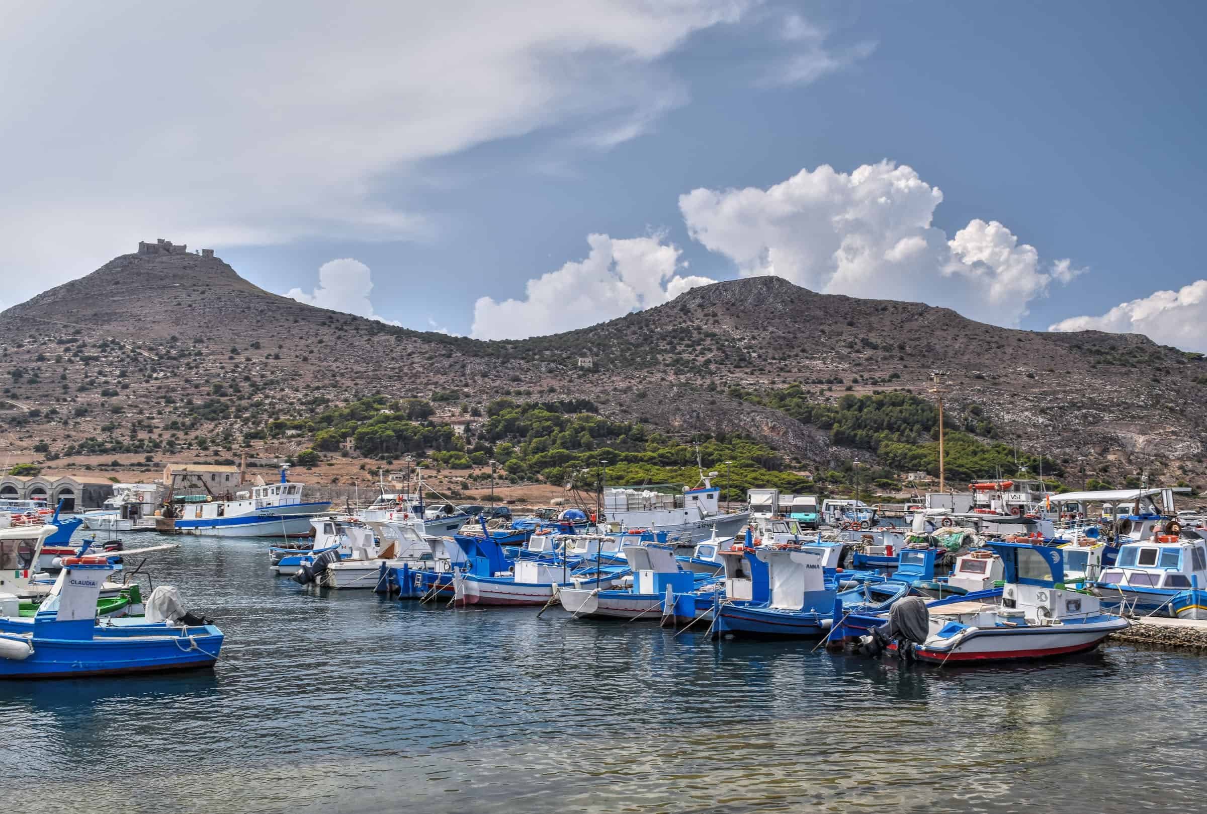 favignana marina and monte Santa Catarina