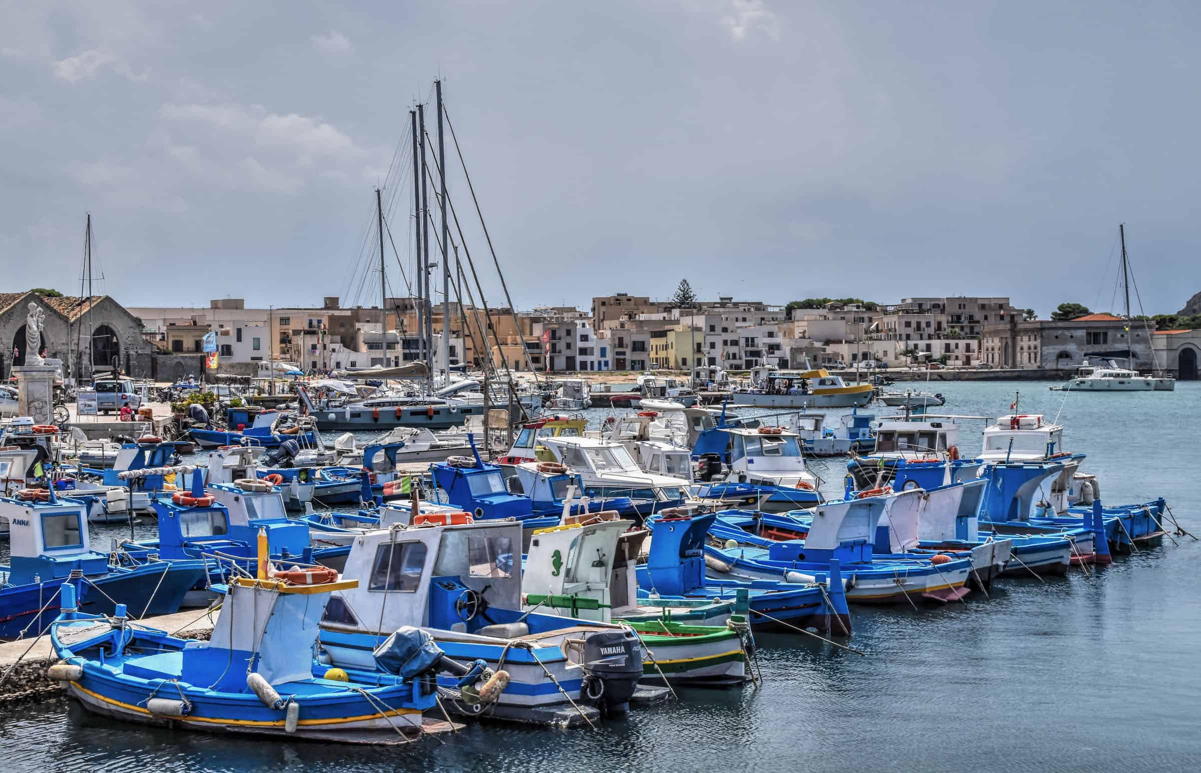 favignana old town in the egadi islands