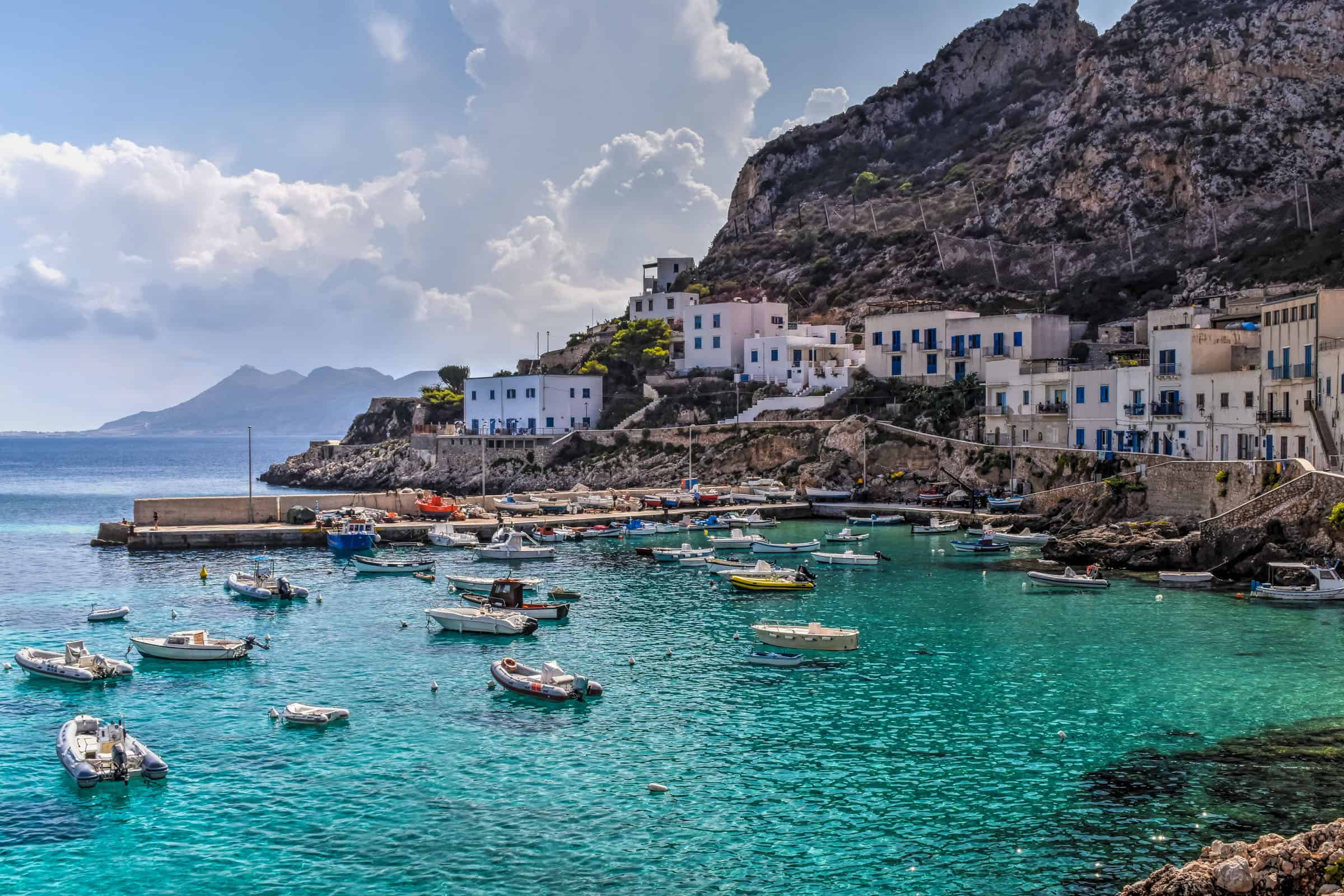 levanzo town and marina