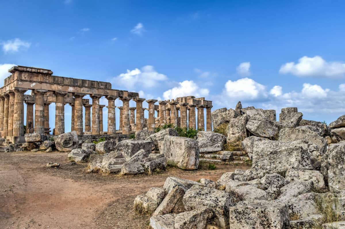 temple in Selinunte Archaeological Park in Sicily